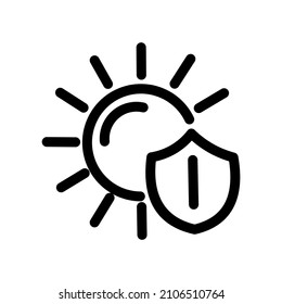 sun protection icon or symbol design