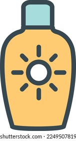 sun protection illustration with flat style