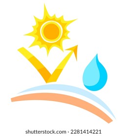 Ilustración de protección solar. Imagen de protección solar contra vigas solares.
