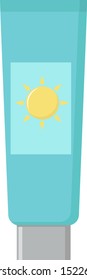 Sun protection, illustration, vector on white background.