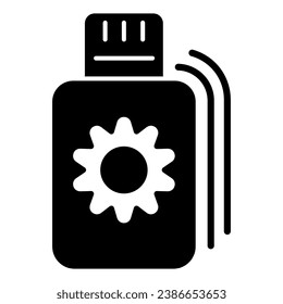Sun protection lotion solid icon, Sea cruise concept, sunblock cream sign on white background, sunscreen lotion icon in glyph style for mobile concept and web design. Vector graphics