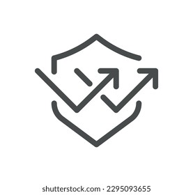 Sun protection related icon outline and linear vector.