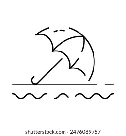 Sun Protection Related Vector Line Icon. Icons as Sunscreen, Sunglasses, UV rays exposure time and more. Summer vacation