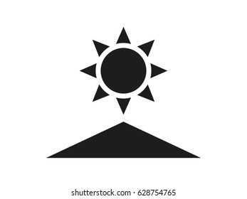 sun protection, roof, icon, vector illustration eps10