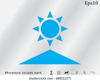 sun protection, roof, icon, vector illustration eps10