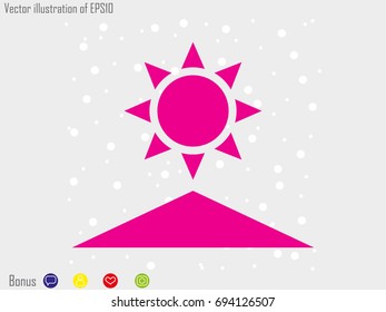 sun protection, roof, icon, vector illustration eps10