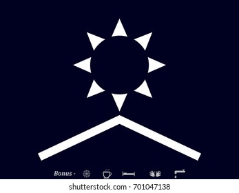 sun protection, roof, icon, vector illustration eps10