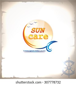 Sun protection. summer logo