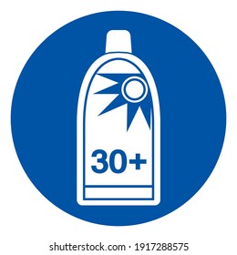 Sun Protection Symbol Sign, Vector Illustration, Isolate On White Background Label .EPS10 