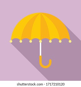 Sun protection umbrella icon. Flat illustration of sun protection umbrella vector icon for web design