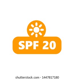 Sun Protection UV Index, SPF 20 sign