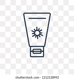 Sun protection vector outline icon isolated on transparent background, high quality linear Sun protection transparency concept can be used web and mobile
