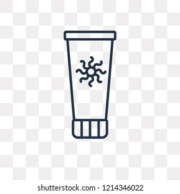 Sun protection vector outline icon isolated on transparent background, high quality linear Sun protection transparency concept can be used web and mobile