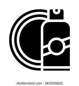 sun protective skin bottle glyph icon vector. sun protective skin bottle sign. isolated contour symbol black illustration