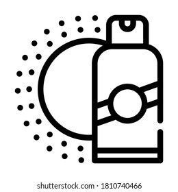 sun protective skin bottle line icon vector. sun protective skin bottle sign. isolated contour symbol black illustration