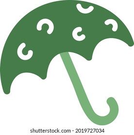 Sun protective umbrella, illustration, vector on a white background.