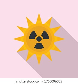 Sun radiation icon. Flat illustration of sun radiation vector icon for web design
