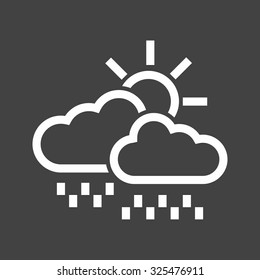 Sun, rain, cloudy icon vector image. Can also be used for weather and metcons. Suitable for use on web apps, mobile apps and print media.
