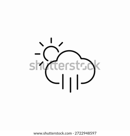 sun and rain icon sign vector