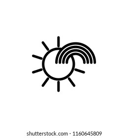sun rainbow sign icon. Element of weather sign for mobile concept and web apps icon. Thin line icon for website design and development, app development