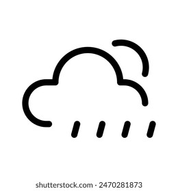 Icono de lluvia de sol Ilustración de diseño de símbolo de Vector