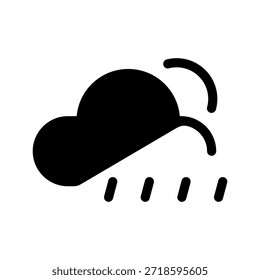 Ilustración de diseño de símbolo de Vector de icono de lluvia solar