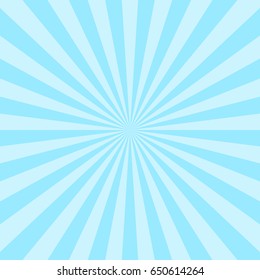 Sun ray background blue two tone colors abstract vector.