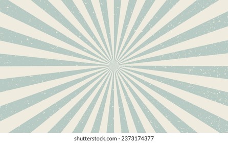 Sun ray circus. Sun rays retro background. Radial vintage burst. Soft light stripe. Sunburst pattern. Beams line. Striped aging effect texture. Old poster. Starburst strips. Vector illustration