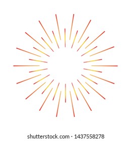 sun ray icon symbol design vector 