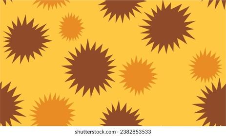 Sun Ray Japan Retro. Rasterized copy. Rays. Best design for your business. Handmade vector design elements. Seamless pattern with colorful tiny outline sun. Repeating geometric tiles.