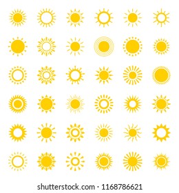 sun with ray of light, geometric icon
