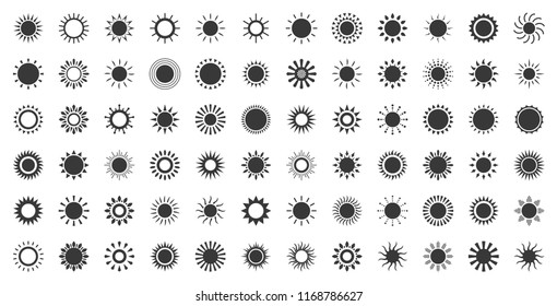 sun with ray of light, geometric icon