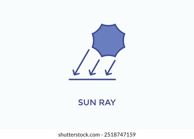 Sun Ray Vector Icon Or Logo Illustration