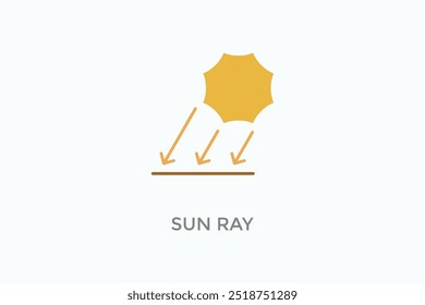 Sun Ray Vector Icon Or Logo Illustration