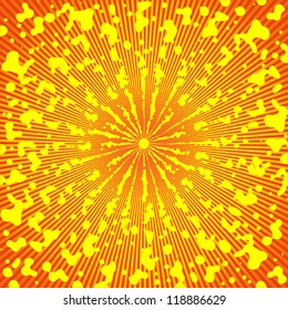 Sun with rays abstract background