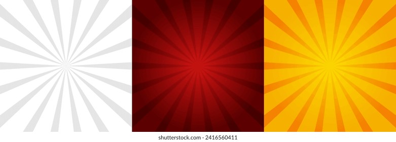 Sun rays background. Abstract rays background. Flat style. Vector icons