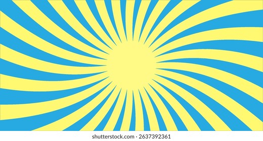 Sun rays background. Background in the colors of the ukrainian flag. Vector illustration.eps10
