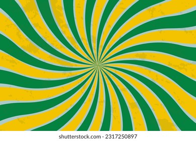 Sun rays background, psychedelic wavy retro 60s 70s design. Fun hippie background. Vector wallpaper templates. Circus poster template.