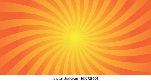 Sun rays background; summer time. Radiate sun beam burst effect. Vector illustration.