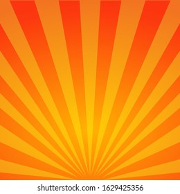 Sun rays background. Sun sunburst pattern. Abstract sunset background. Summer yellow sun rays for template background. Vector illustration.