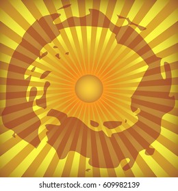 Sun rays background. Sunset