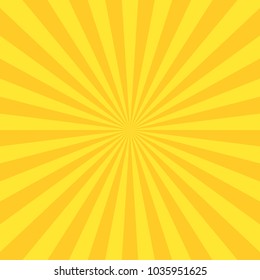 Sun rays background yellow and orange colors abstract vector