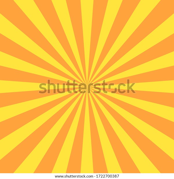 Sun Rays Background Yellow Orange Radiate Stock Vector (Royalty Free ...