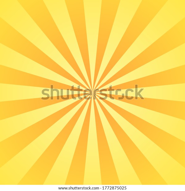 Sun Rays Background Yellow Orange Radiate Stock Vector (Royalty Free ...