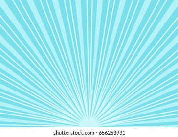 Sun rays. Blue sun rays vector background