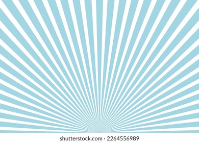 Sun rays blue and white vector background