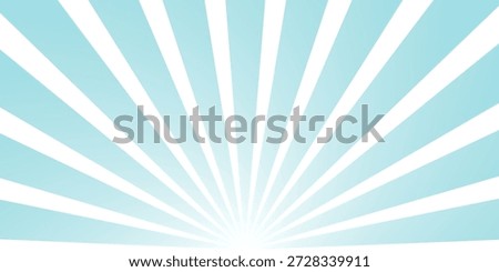 Sun rays blue and white vector background
