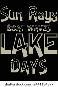 
Sun Rays Boat Waves Lake Days eps cut file for cutting machine