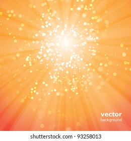 Sun Rays with Bubbles Vector