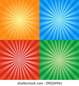 Sun rays burst background, vector illustration